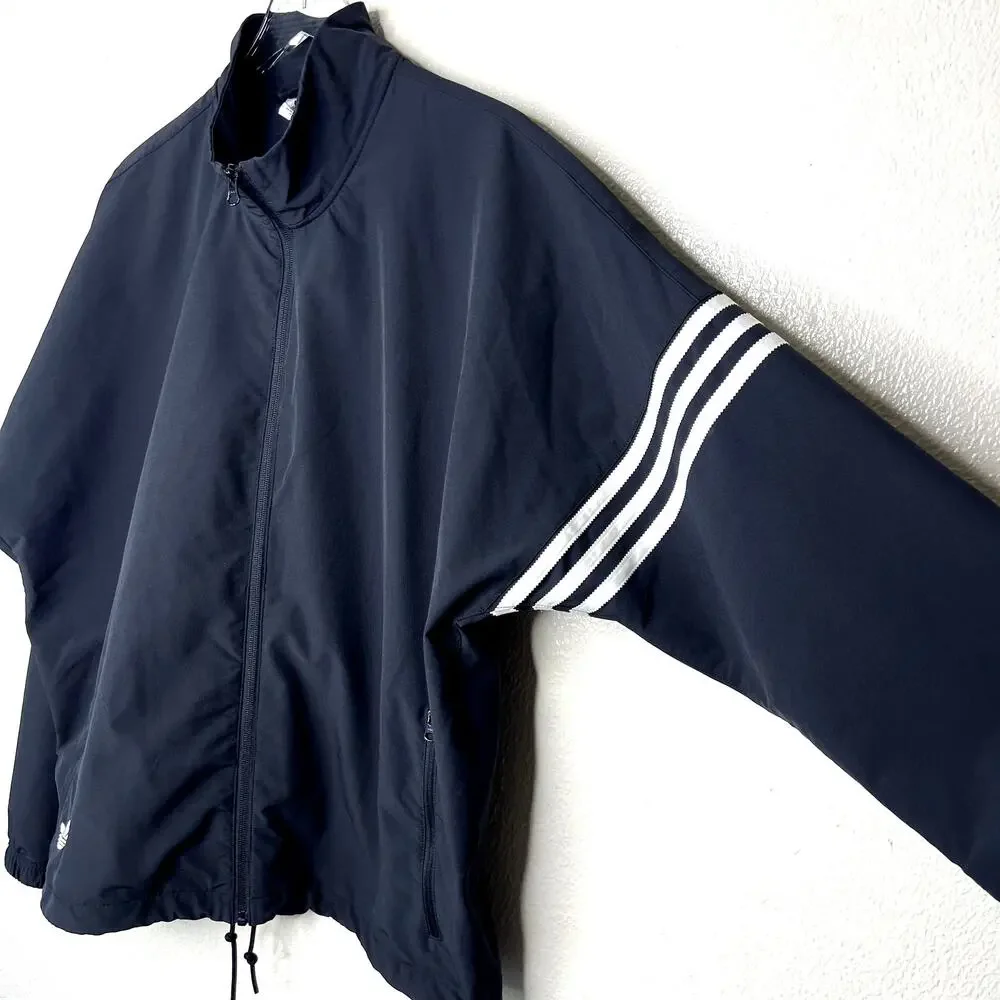 Adidas Neuclassics Track Jacket Black Full Zip Up Men's MEDIUM Athletic Casual